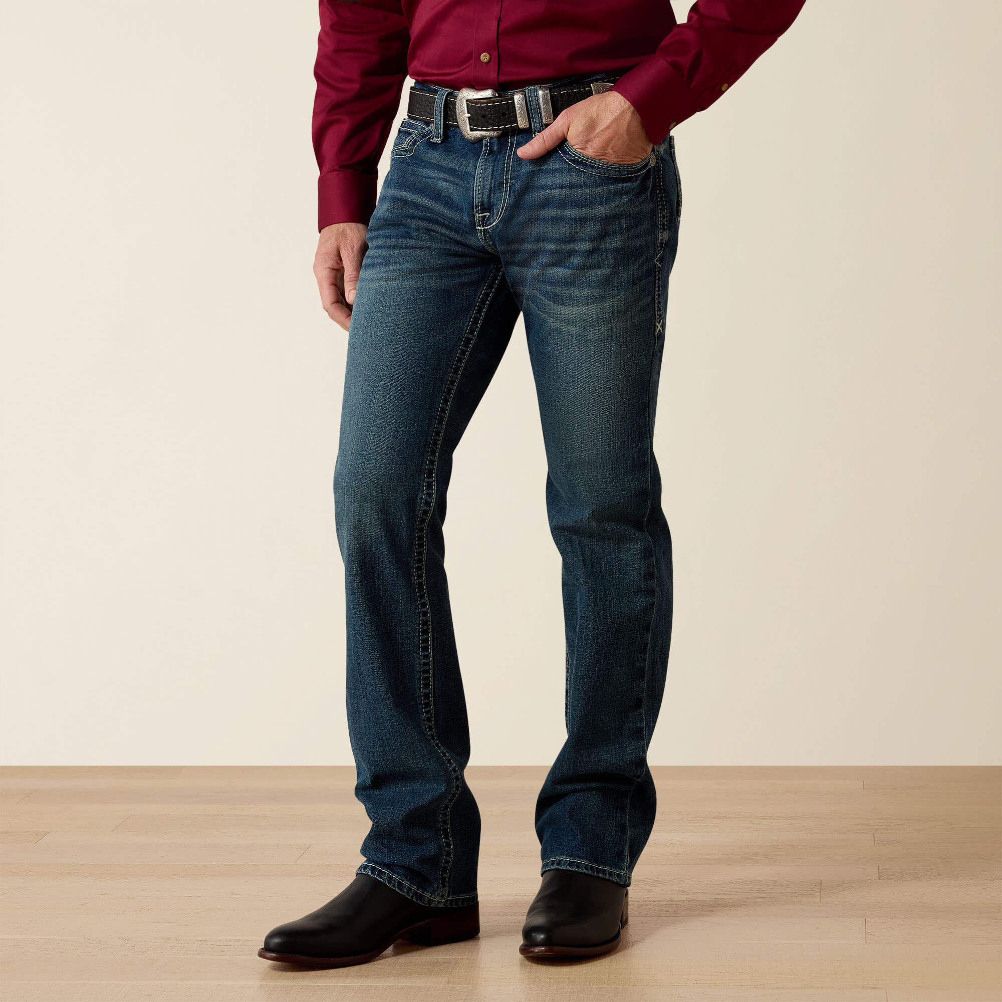 M7 Rocker Stretch Coltrane Stackable Straight Leg Jean