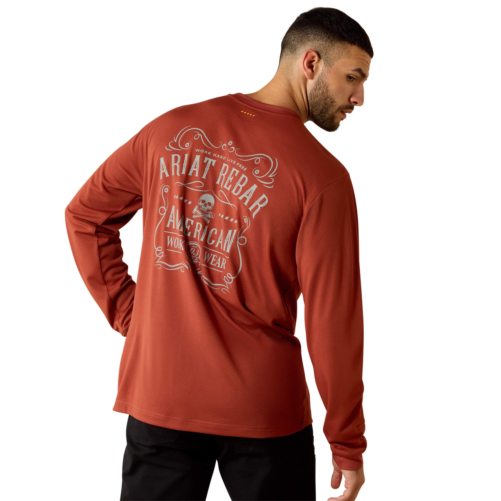 Rebar Heat Fighter Label Long Sleeve T-Shirt