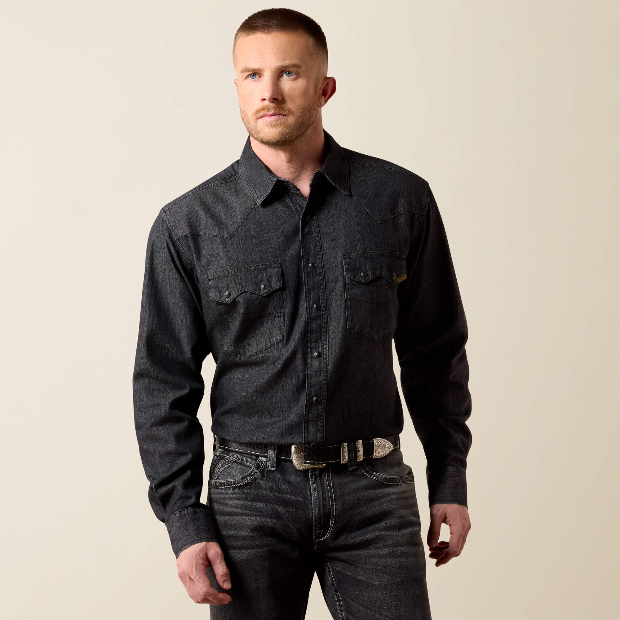 Classic Fit Sawtooth Denim Shirt